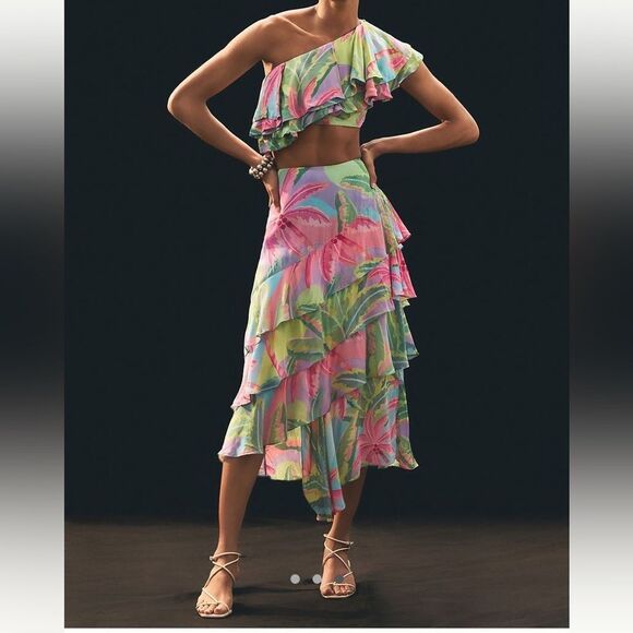 Farm Rio Tiered Asymmetrical Skirt - Picture 5 of 5